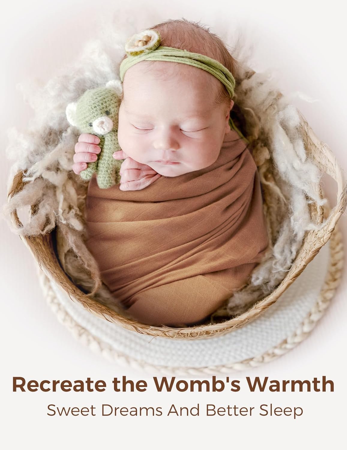 Momcozy Muslin Swaddle Blankets, 4-Pack Breathable and Skin-Friendly Receiving Blankets, Swaddle Blanket Shower Gifts & Baby Registry Essentials, Large 47"x47", Warm Amber