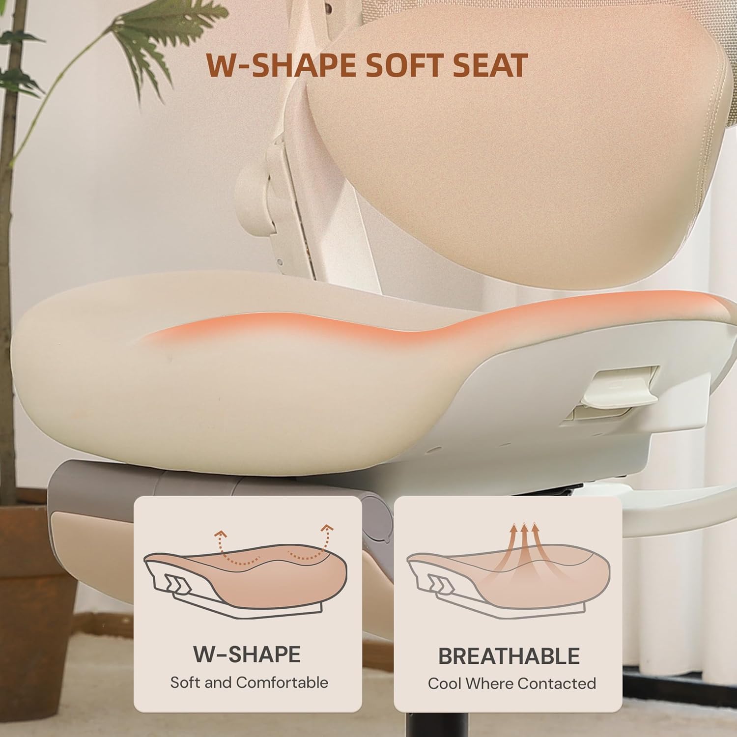 CabLady S2 Petite Office Chair for Women & Small Frames - 330lb Capacity, 4D Adjustable Lumbar/Headrest, Flip-Up Arms & Footrest, Ergonomic Desk Chair