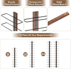B4Life Wine Rack Wall Mounted for 9 Wine Bottles, Wood Wine Racks for Wall, Wine Holder Wine Bottle Racks for Kitchen, Dining Room, Bar