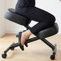 Ergonomic Office Kneeling Chair, Height Adjustable Stool with Thick Foam Cushions and Smooth Gliding Casters to Improve Posture and Relieve Pain, Multifunctional Design for Home and Office