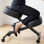 Ergonomic Office Kneeling Chair, Height Adjustable Stool with Thick Foam Cushions and Smooth Gliding Casters to Improve Posture and Relieve Pain, Multifunctional Design for Home and Office