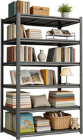 Book Shelf Metal Bookshelf 6-Tier 2400LBS Tall Bookcase Adjustable Storage Shelves Bedroom Organization and Storage Rack Display Shelves for Pantry Living Room Home Office 82"H×39.4"W×17.7"D, Black