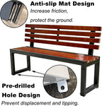 Park Bench Outdoor, Galvanized Steel Outdoor Bench, Windproof and Rainproof, Suitable for Gardens, Courtyards, Residential Areas, and Lawns(180x40x85cm/71x16x33in)