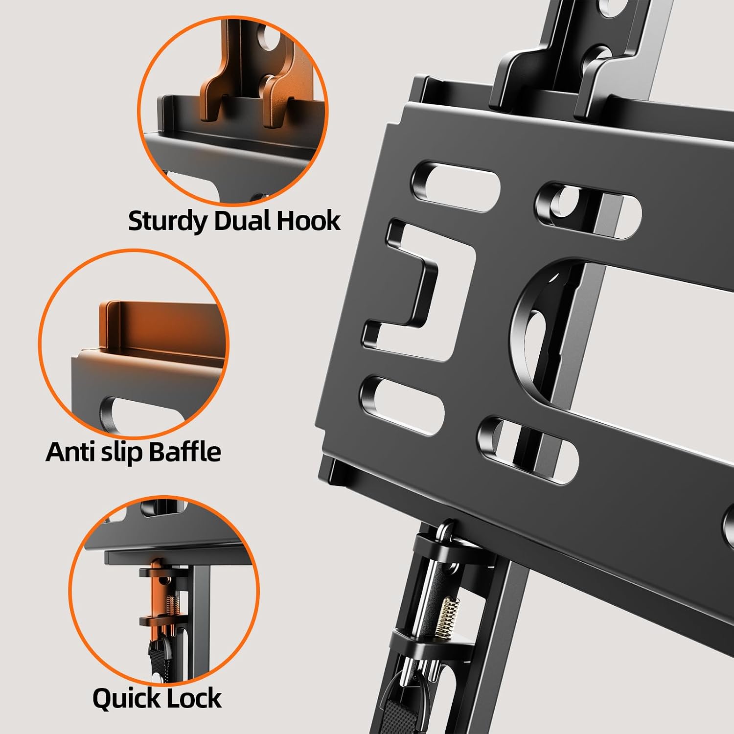 IWORBOARD 24 32 40 42 inch Fixed TV Monitor Wall Mount for 14-43 inch LED LCD Screen, Low Profile Small RV TV Mount, Easy Slim Flat Wall Bracket, Max VESA 200x200mm, 66lbs, Single Stud