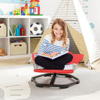 Costzon Sensory Chair, 360° Sit & Swivel Autistic Children Sensory Toy w/Non-Slip Metal Base for Training Body Coordination and Indoor Outdoor Use, Spinning Chair for Autistic Kids (Red,Elephant)