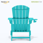 nevilywood HDPE Foldable Adirondack Chairs Set of 2, Waterproof All-Weather Outdoor Design, for Fire Pit, Patio & Beach, Aruba