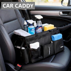 Extra Large Cleaning Caddy Bag with Built-In Support Board, Cleaning Tote Organizer with Removable Divider, Supply Carryall with Adjustable Shoulder Strap and Waist Belt for Cleaners & Housekeeper