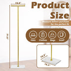 T-shaped Coat Rack Freestanding with Marble Base, 72" H Clothes Display Rack, Heavy-duty Clothes Rack, Modern Metal Coat Hanging Rack for Boutique, Hallway, Entryway, White