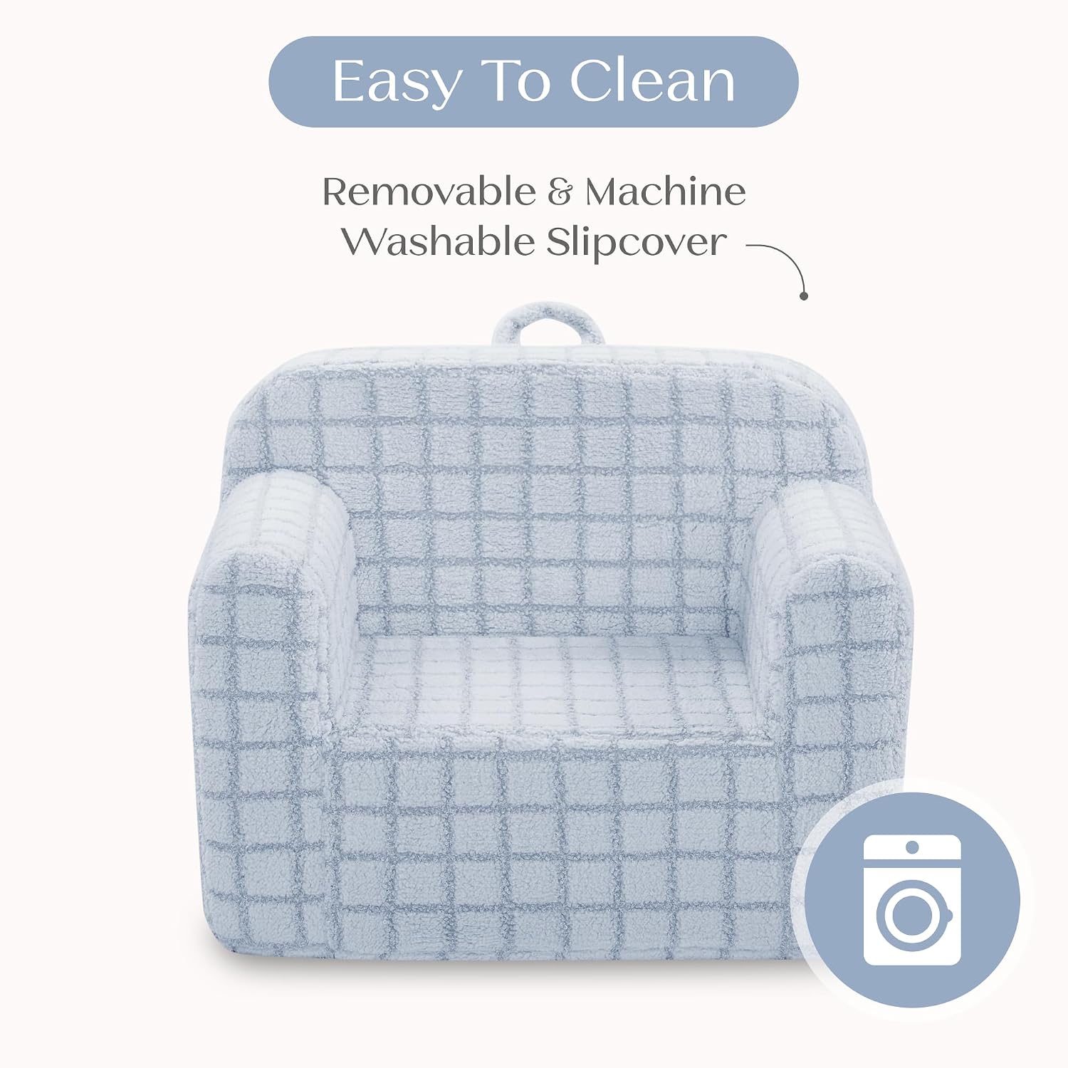 Delta Children Checkered Cozee Chair, Blue