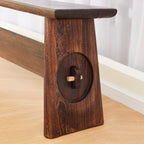 Rustic Wood Bench Indoor, Narrow Farmhouse Style Entry Bench,Skinny and Noodle Bench Dark Brown