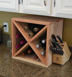 Creekside 12 Bottle Wine Cube, 12" Deep, Redwood