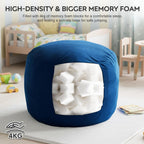 Bean Bag Chair Sensory Crash Pad, Convertible Foam Lazy Sofa Bed for Kids | Supportive memory blocks | Machine washable velour cover | Non-slip base breathable mesh panels | Sturdy carry handle pocket