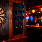 Darts Holder Wall Mounted Displays: Suit for 12 Steel/Soft Tip Darts,with Metal Hook & Storage Bag