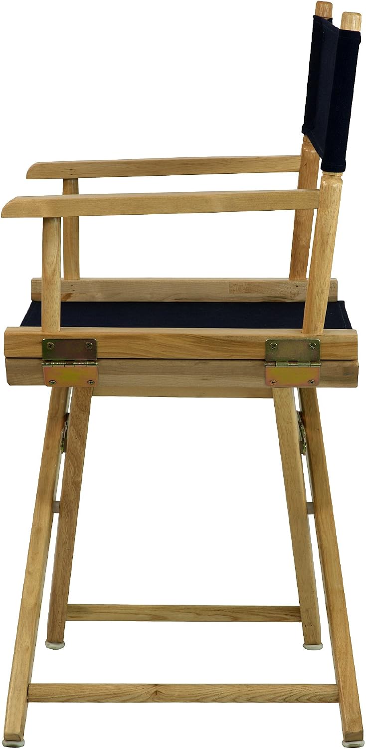 Casual Home 18" Director's Chair Natural Frame with Navy Canvas