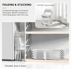 VINGLI Acrylic Folding Chairs 2 Pack, Clear Chair Foldable and Stackable, Plastic Panel & Metal Chrome Frame, Weight Capacity 350 lbs, Transparent