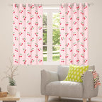 Feelyou Girls Cherry Curtains Cute Fruit Toddler Window Curtains for Bedroom Living Room Baby Women Pink Kawaii White Dots Decor Window Drapes Lovely Sweet Fresh Window Treatments 38W X 45L,2 Panels
