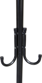 Mind Reader Freestanding Coat Rack, Multi-Tier Organizer for Office and Entryway, Metal, Black