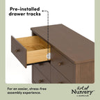 Storkcraft Rio 6 Drawer Dresser, Hazelnut | GREENGUARD Gold Certified, Wood Dresser for Kids Bedroom, Kids & Nursery Storage Chest, Safety Interlocking Drawers, Nursery