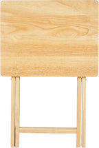 Natural Rubberwood Folding TV Tray Table,Indoor Space -Saving Snack for Living Room Snacking & Working,(19" x 14.5" x 26", 1 Piece)