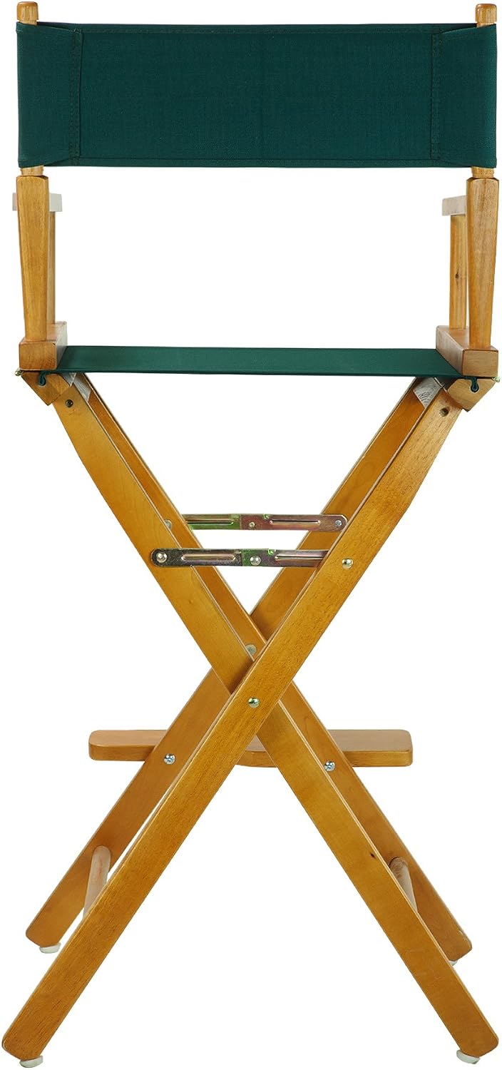 Casual Home 30" Director's Chair Honey Oak Frame-with Hunter Green Canvas, Bar Height