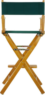Casual Home 30" Director's Chair Honey Oak Frame-with Hunter Green Canvas, Bar Height