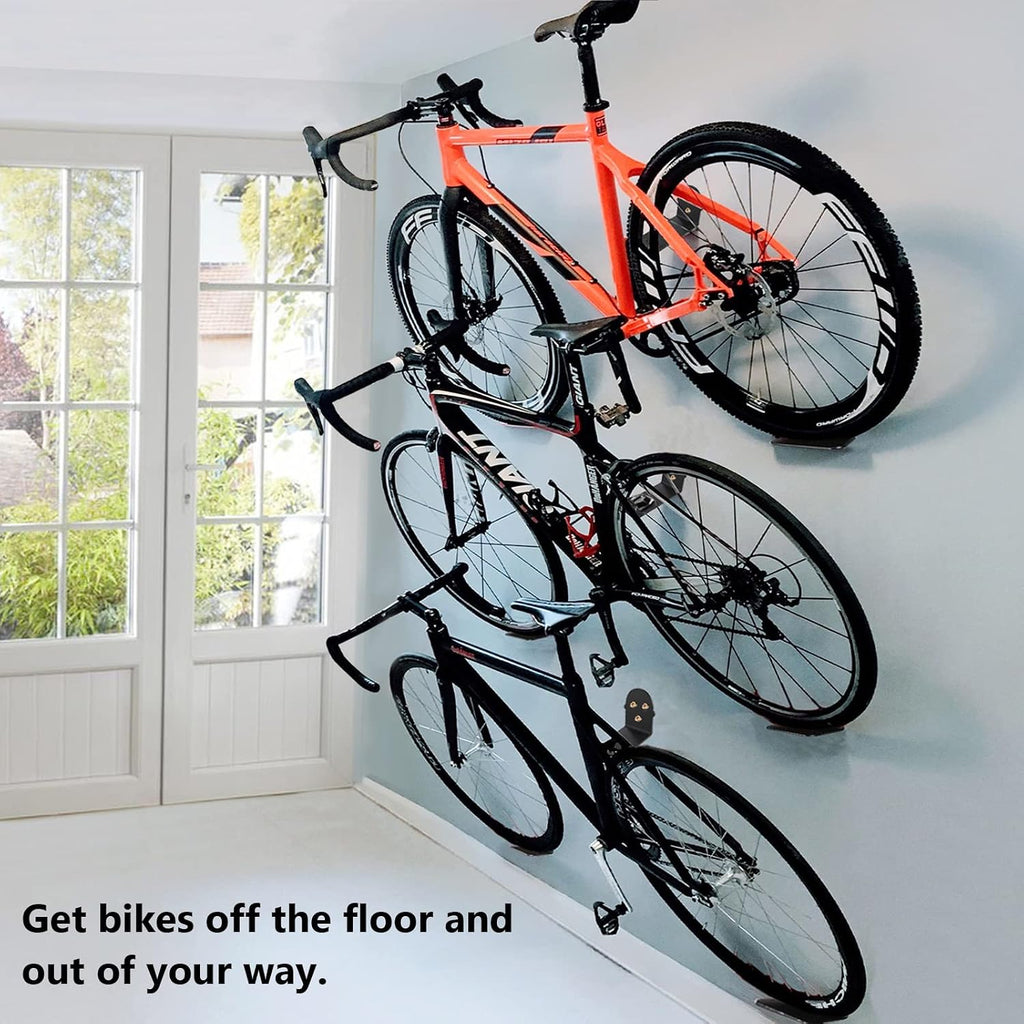 Eapele Bike Pedal Hanger Bicycle Wall Mount Horizontal Hanger, Heavy-duty 10GA Steel Plates Made, Support to 150lb, Compatible with Platform Pedal, Clipless Pedal, and Hybrid Pedal