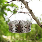 4Pcs Portable Mosquito Coil Holder, Coil Incense Holder with Handle Round Heat-Resistant Mosquito Incense Burner for Indoor Outdoor Hanging Camping Patio (Bronze)