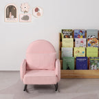 Baby Rocking Chair,Toddler Chair,Kids Chair,Kids Sofa, Shaky Metal Foot and Sherpa Fabric,Toddler Rocking Armchair for Boys and Girls Rest (Pink)