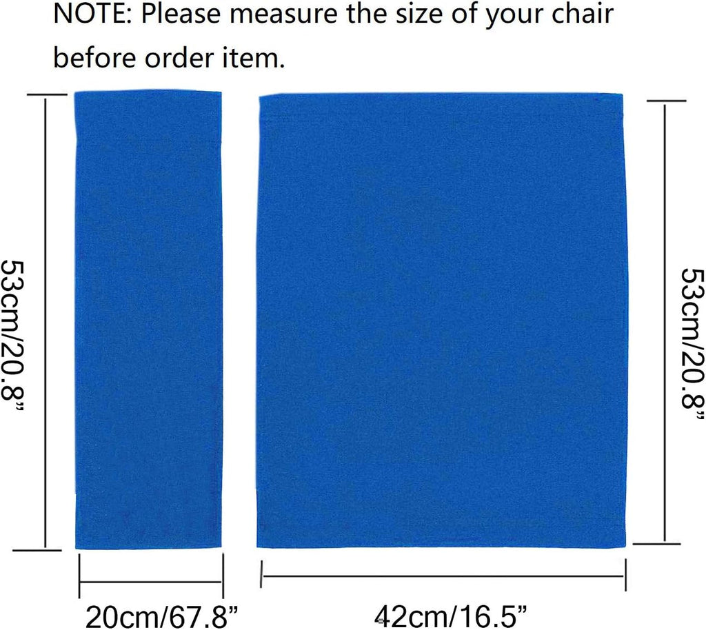 STAY GENT 2 Set Replacement Cover Canvas for Directors Chair, 20cm X 52cm + 52cm X 41cm Blue