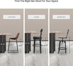 Signature Design by Ashley Pinnadel Bar Stool, Swivel Counter Height Stool Chair With Faux Leather Seat, Wood and Metal Frame for Kitchen Island With Seating, Light Brown