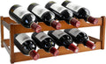 Bamboo Wine Rack, Sturdy and Durable Wine Storage Cabinet Shelf, Wine Racks Countertop for Pantry,Kitchen，2 Layers 8bottles Wine Racks countertop