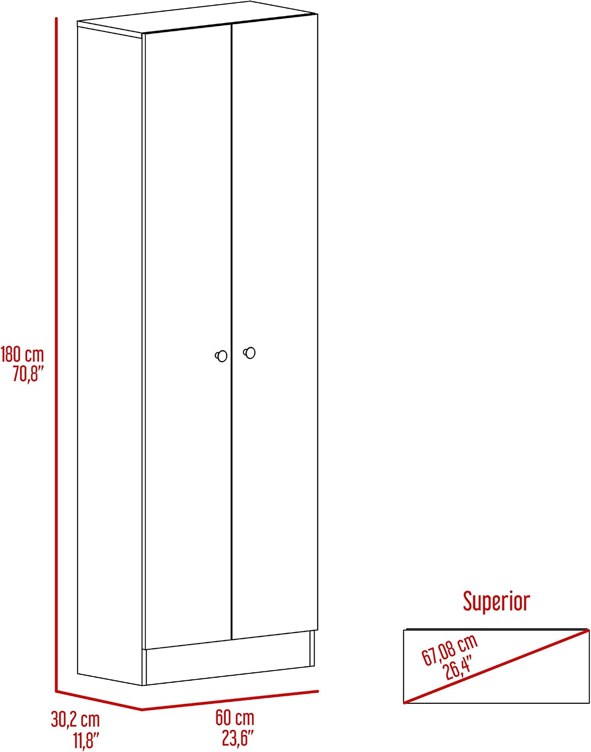Multistorage Pantry Cabinet, 5 Shelves, Double Door & Beige Finish for Kitchen & Home Organization