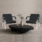 kinbor 2 PCS Waiting Room Guest Chairs, PU Leather Office Reception Chair, Lobby Furniture Reception Sofa Seat with Arms for Airport Salon Clinic, Black