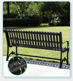 Patio Benches for Outdoors Park Chairs Outdoor Benches Iron Neighborhood Leisure Double Seats Patio Plaza Garden Benches for Outdoors