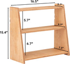 Solid Rubber Wood Spice Rack,Wood Round Side Table,Small Drink Table for Small Spaces,3 Tier Freestanding & Wall Mounted Kitchen Countertop Organizer