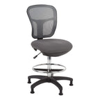 Norwood Commercial Furniture Adjustable-Height Office Mesh Drafting Chair with Chrome Footrest Ring & Optional Arms