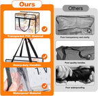4 Pack Clear Clothes Storage Bags, Vinyl Blanket Storage Containers with Heavy Duty Zipper, Foldable Moving Bags, Closet Organizers for Bedding, Clothing, Comforters, Linens, Duvet (40L)