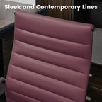 Office Desk Chair Leather, Conference Room Chairs with Wheels, Modern Executive Computer Guest Chairs with Arms.