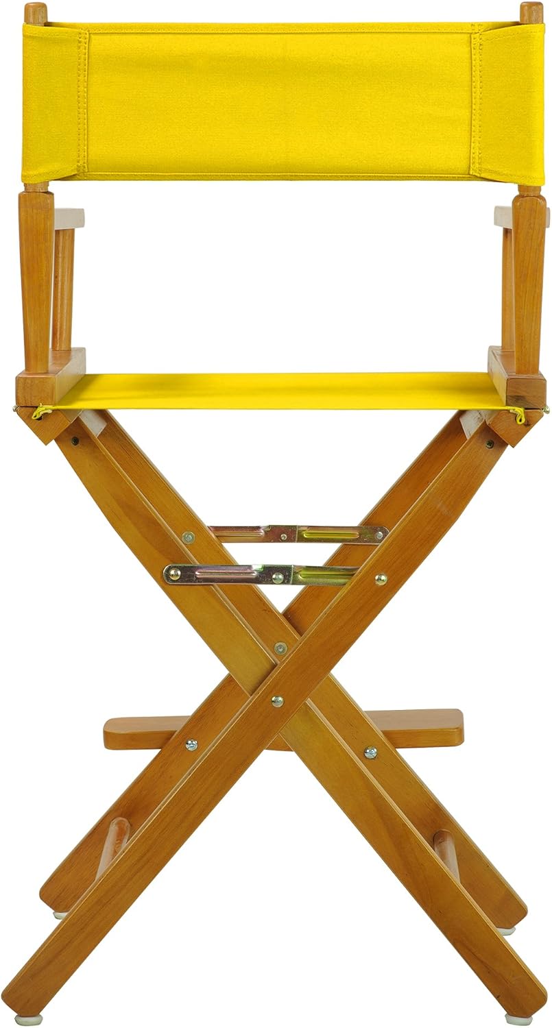 Casual Home 220-05/021-34 Director Chair 24" - Counter Height Honey OakFrame/Gold Canvas