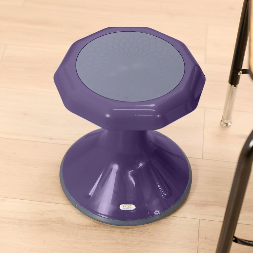 Back2School Express Wobble Sensory Stool, 15in Seat Height, Flexible Seating, Eggplant