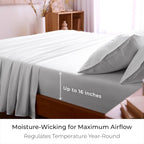 Mellanni Queen Sheets Set - 4 PC Iconic Collection Bedding - Hotel Luxury, Extra Soft, Cooling Bed Sheets - Wrinkle, Fade, Stain Resistant (Queen, White)