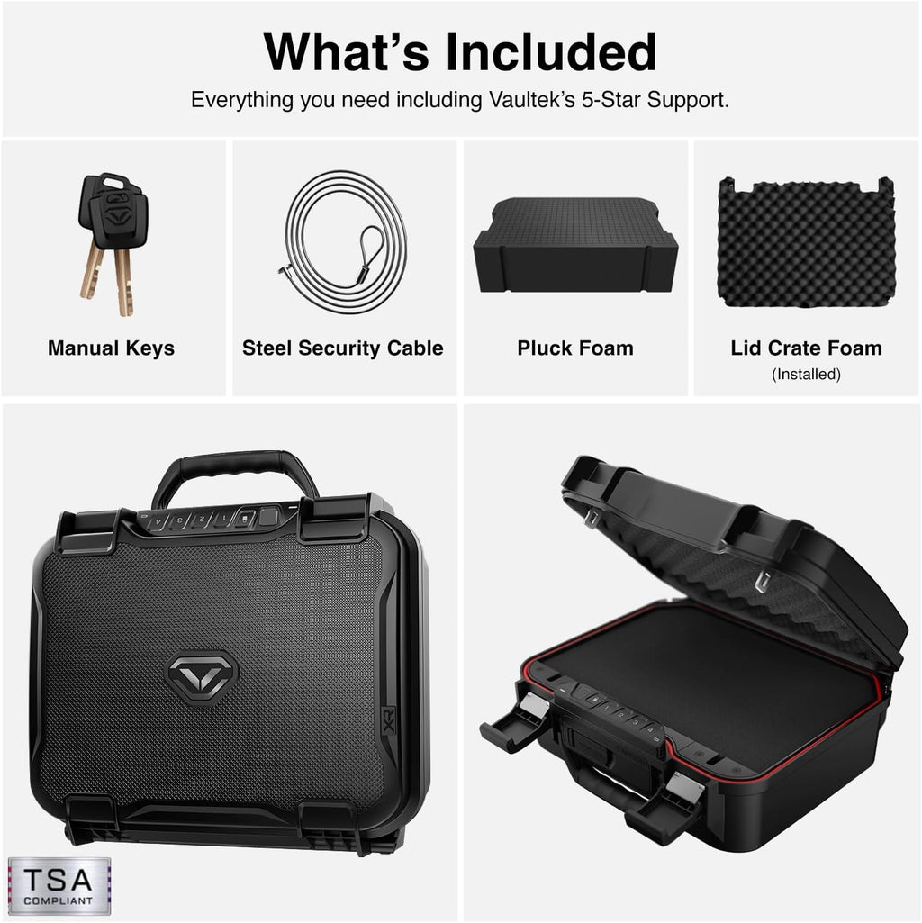 VAULTEK LifePod XR Series Weatherproof Safe Modular Interior Secure Rugged Portable Lockbox with Optional Biometric Scanner and Backlit Keypad