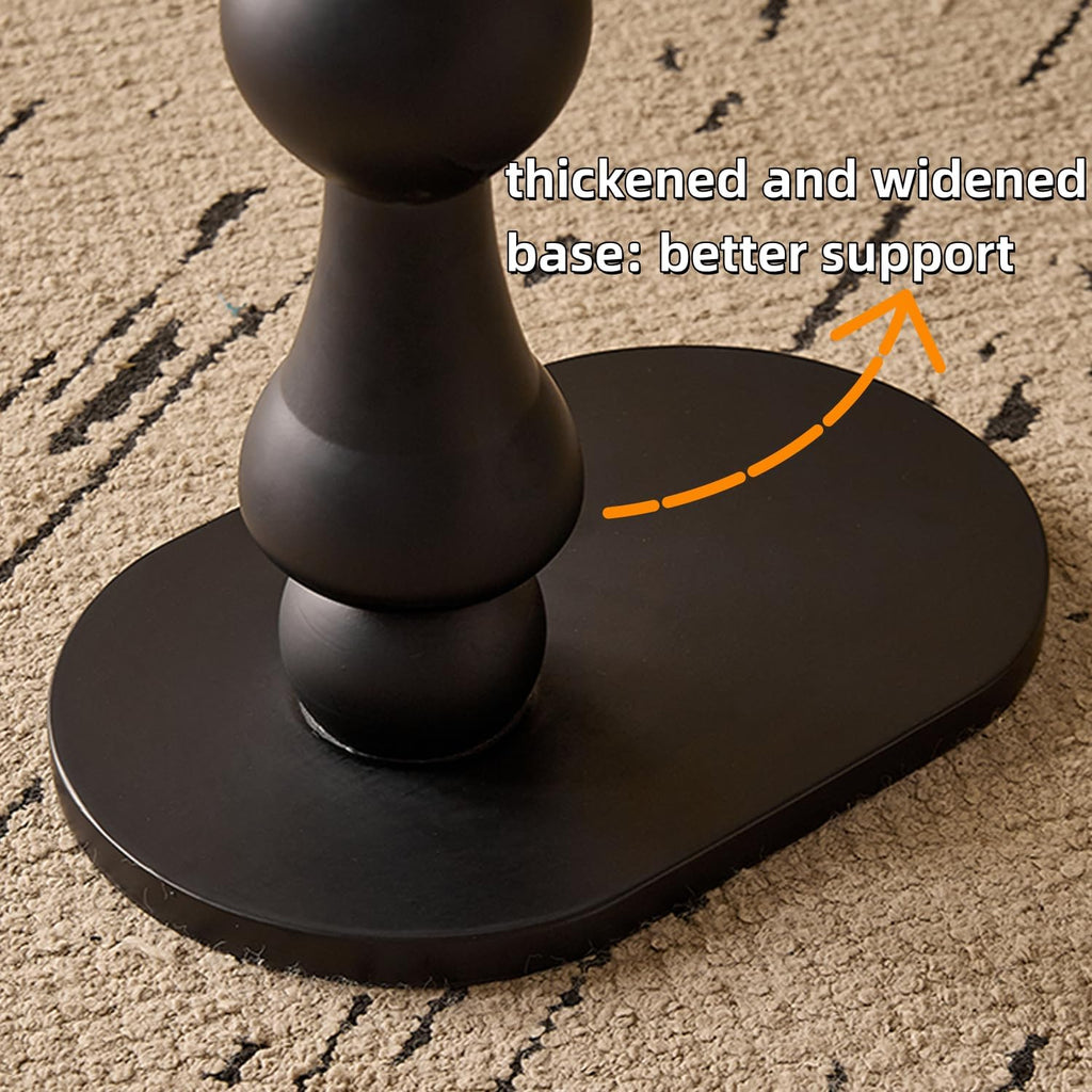 YUNMUARY-C Shaped End Table Solid Wood C Side Table for Couch Black Small Bedside Table Wood Nightstand Modern End Tables Living Room Space-Saving Small Coffees Tables Wooden Side Tables for Bedroom