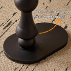 YUNMUARY-C Shaped End Table Solid Wood C Side Table for Couch Black Small Bedside Table Wood Nightstand Modern End Tables Living Room Space-Saving Small Coffees Tables Wooden Side Tables for Bedroom