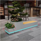 Planter Box with Bench Outdoor Flower Boxes Leisure Chairs Terraces Parks Courtyards Benches Beds