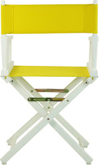 Casual Home 18" Director's Chair White Frame with Yellow Canvas