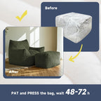 Oversized Bean Bag Chair for Living Room Furniture Bean Bag Chairs for Adults- Small Couch & Lounge Accent Chair for Living Room Chairs or Bedroom