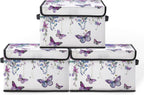 Stackable Clothes Storage Bins with Lids,Closet Organizers Fabric Box for Home and Office,Blanket Clothes Organizers,Under Bed Storage Containers 3 Pack.