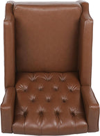 Rocking Chair Nursery, Rocker Chair with Wingback,Solid Wood Frame Armchair with Arm for Nursery, Living Room, Bedroom