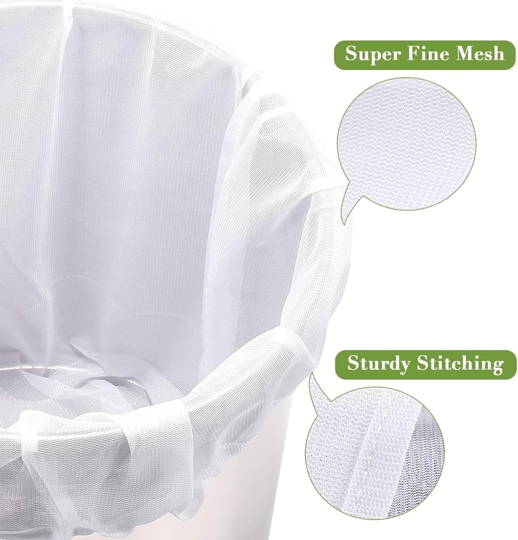 Extra Large 26x22 Inch Fine Mesh Brew Bags 3 Pack for Home Brewing Beer, Wine, Cider, and Jam